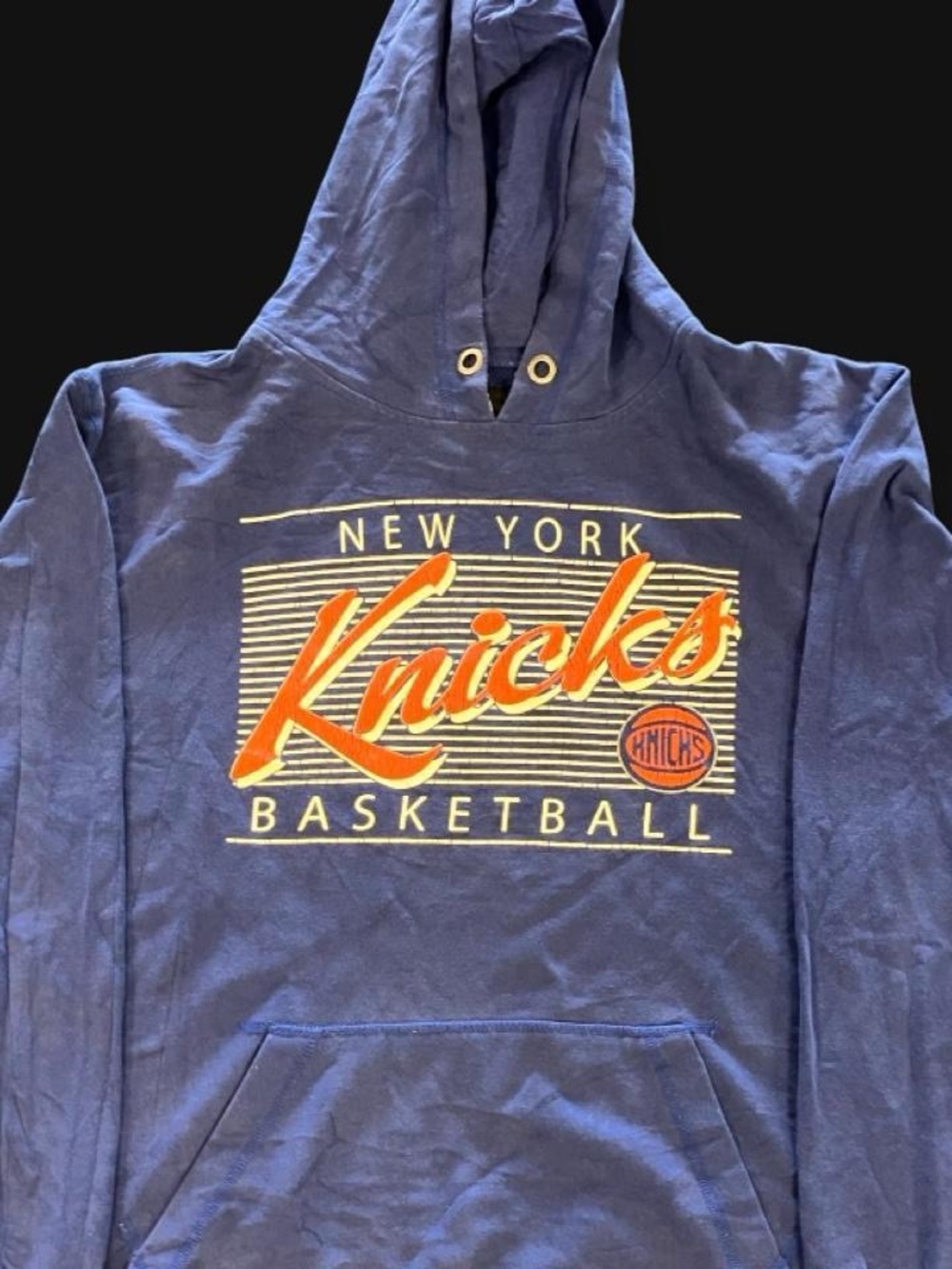 '47 Brand New York Knicks Pullover Hoodie Royal Blue Mens XL - No Drawstring
